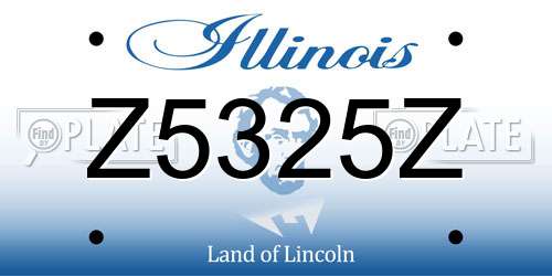 Z5325Z Illinois License Plate