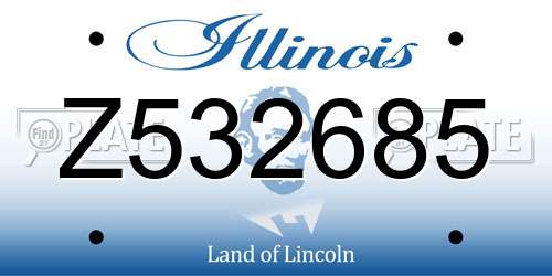 Z532685 Illinois License Plate