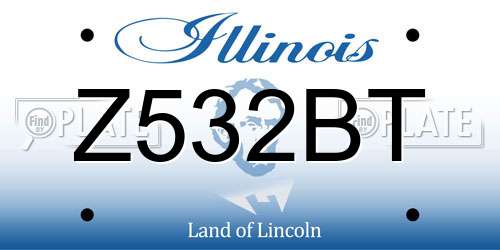 Z532BT Illinois License Plate