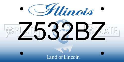 Z532BZ Illinois License Plate