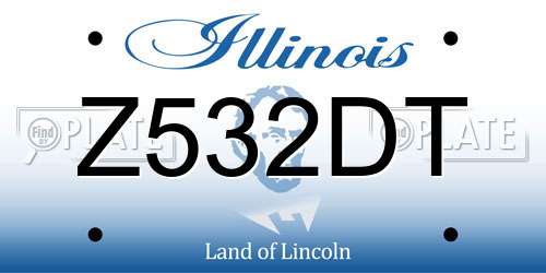 Z532DT Illinois License Plate