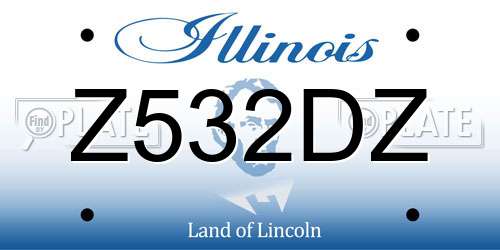 Z532DZ Illinois License Plate