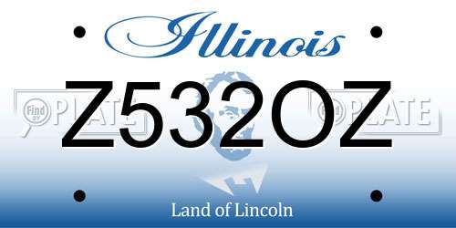 Z532OZ Illinois License Plate