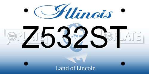 Z532ST Illinois License Plate