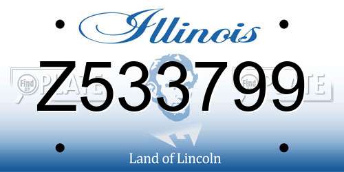 Z533799 Illinois License Plate