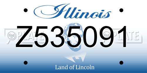 Z535091 Illinois License Plate