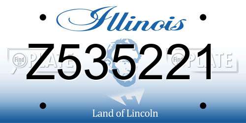 Z535221 Illinois License Plate