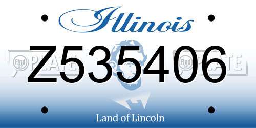 Z535406 Illinois License Plate