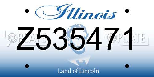Z535471 Illinois License Plate