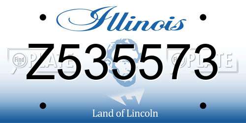 Z535573 Illinois License Plate