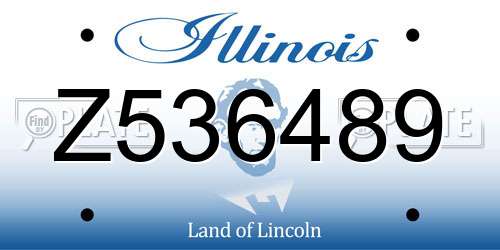 Z536489 Illinois License Plate