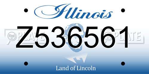 Z536561 Illinois License Plate
