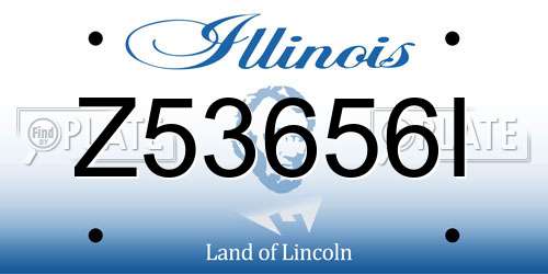 Z53656I Illinois License Plate