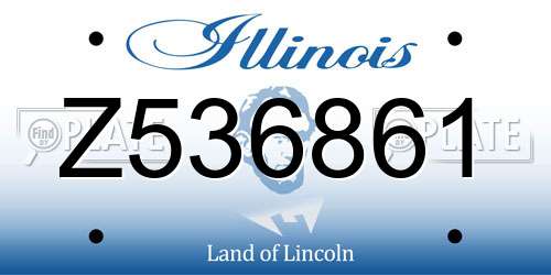 Z536861 Illinois License Plate