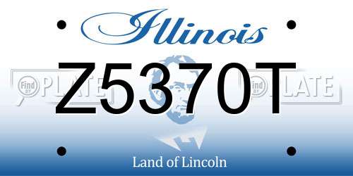 Z5370T Illinois License Plate