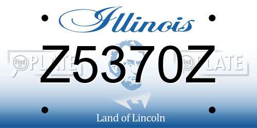 Z5370Z Illinois License Plate