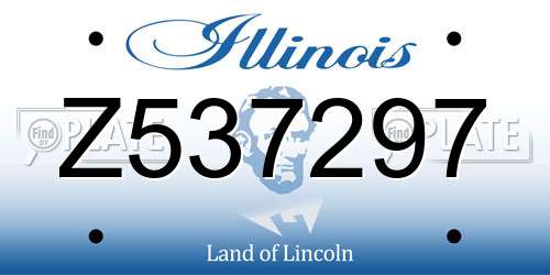 Z537297 Illinois License Plate
