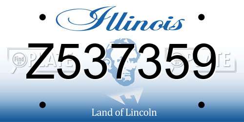 Z537359 Illinois License Plate