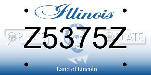 Z5375Z Illinois License Plate