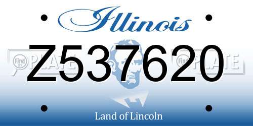 Z537620 Illinois License Plate