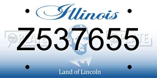 Z537655 Illinois License Plate