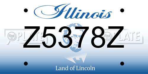 Z5378Z Illinois License Plate