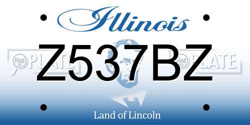 Z537BZ Illinois License Plate