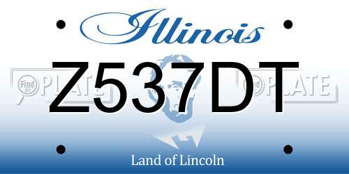 Z537DT Illinois License Plate