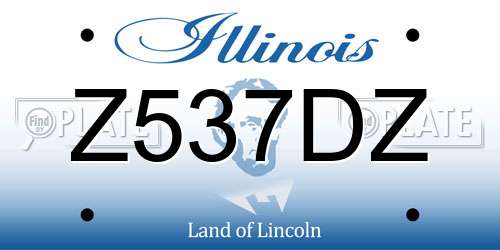 Z537DZ Illinois License Plate