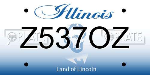 Z537OZ Illinois License Plate