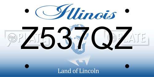 Z537QZ Illinois License Plate