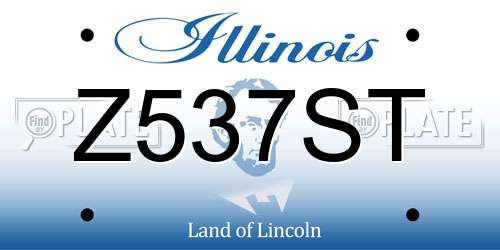 Z537ST Illinois License Plate