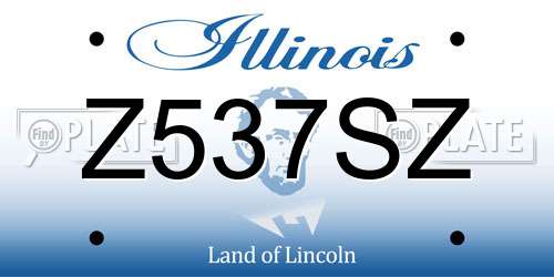 Z537SZ Illinois License Plate