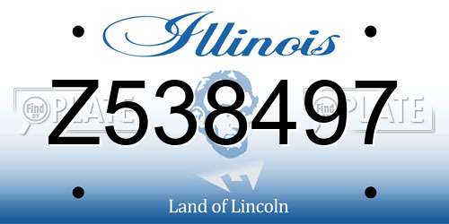 Z538497 Illinois License Plate