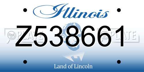 Z538661 Illinois License Plate