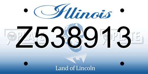 Z538913 Illinois License Plate