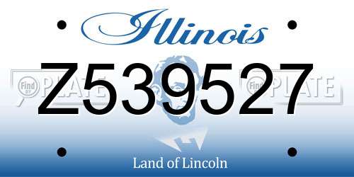 Z539527 Illinois License Plate