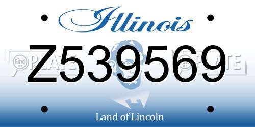 Z539569 Illinois License Plate