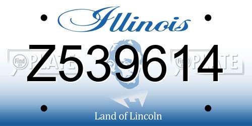 Z539614 Illinois License Plate