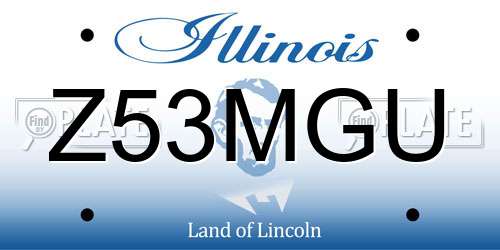 Z53MGU Illinois License Plate