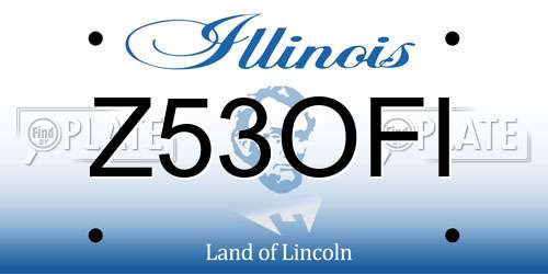 Z53OFI Illinois License Plate