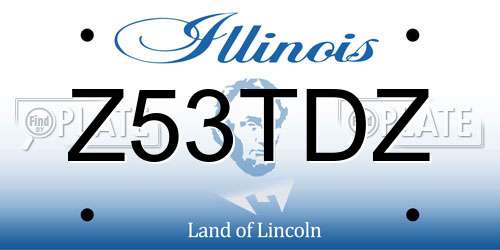 Z53TDZ Illinois License Plate