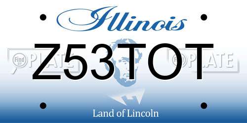 Z53TOT Illinois License Plate