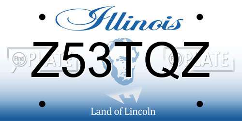 Z53TQZ Illinois License Plate