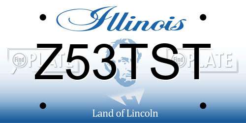 Z53TST Illinois License Plate