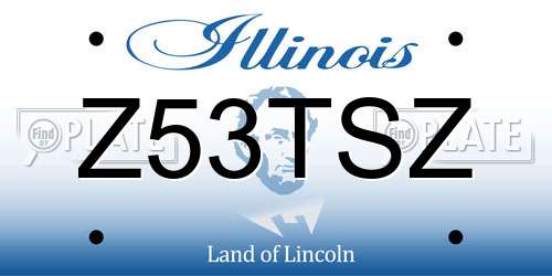 Z53TSZ Illinois License Plate
