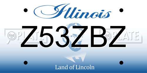 Z53ZBZ Illinois License Plate