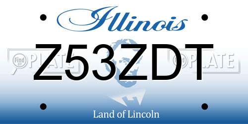 Z53ZDT Illinois License Plate