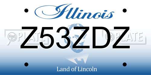 Z53ZDZ Illinois License Plate