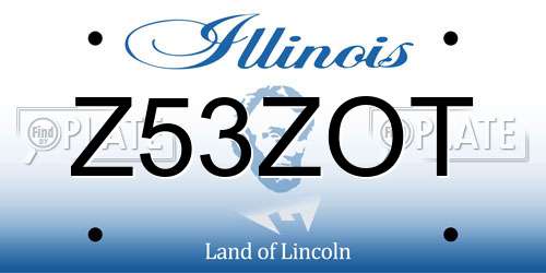 Z53ZOT Illinois License Plate